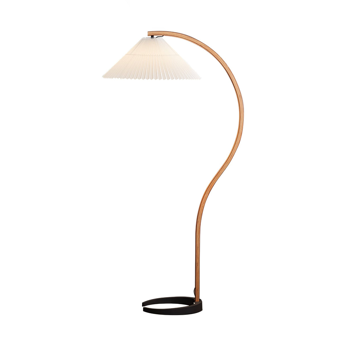 Viaro houten vloerlamp
