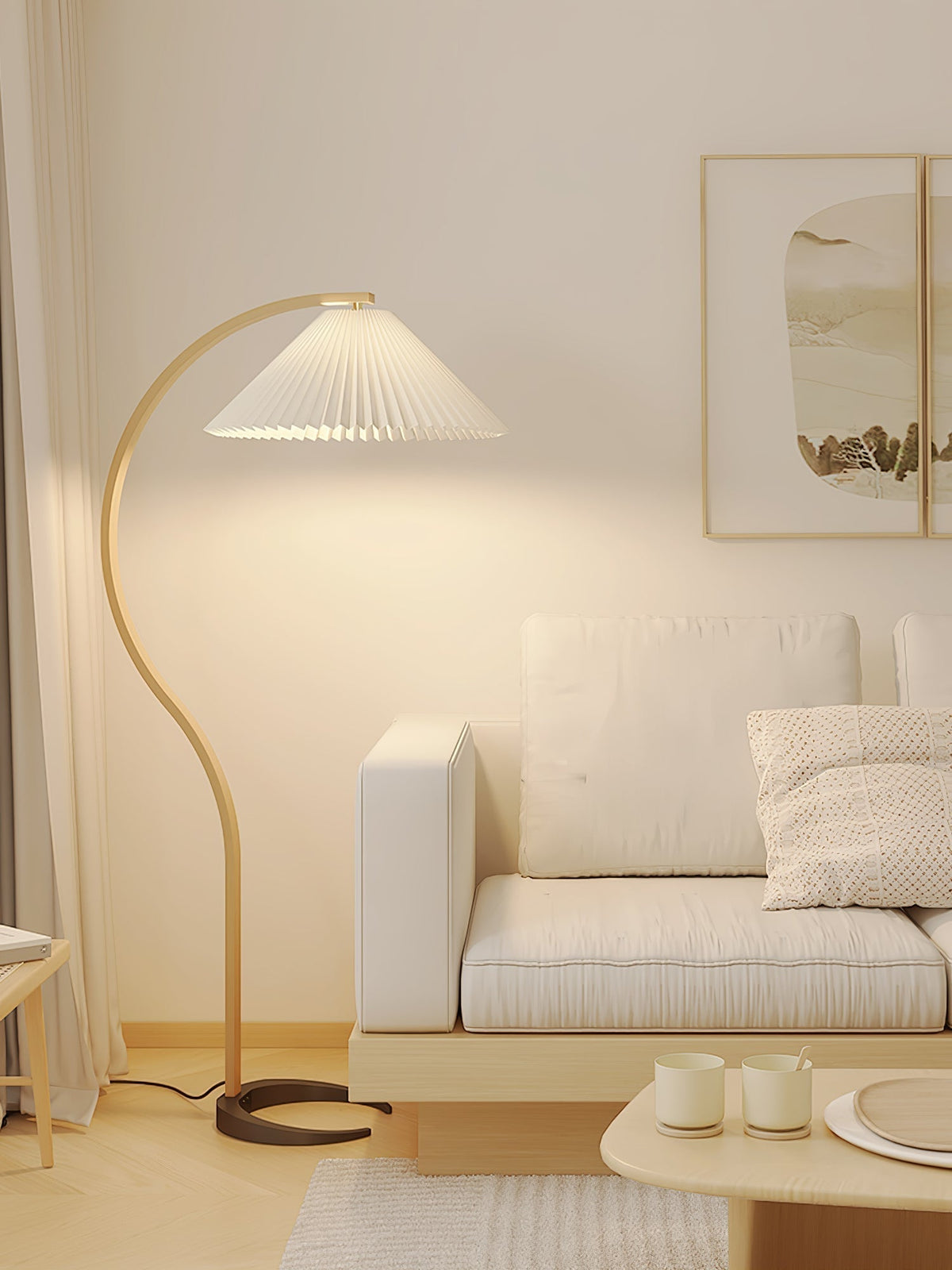Viaro houten vloerlamp