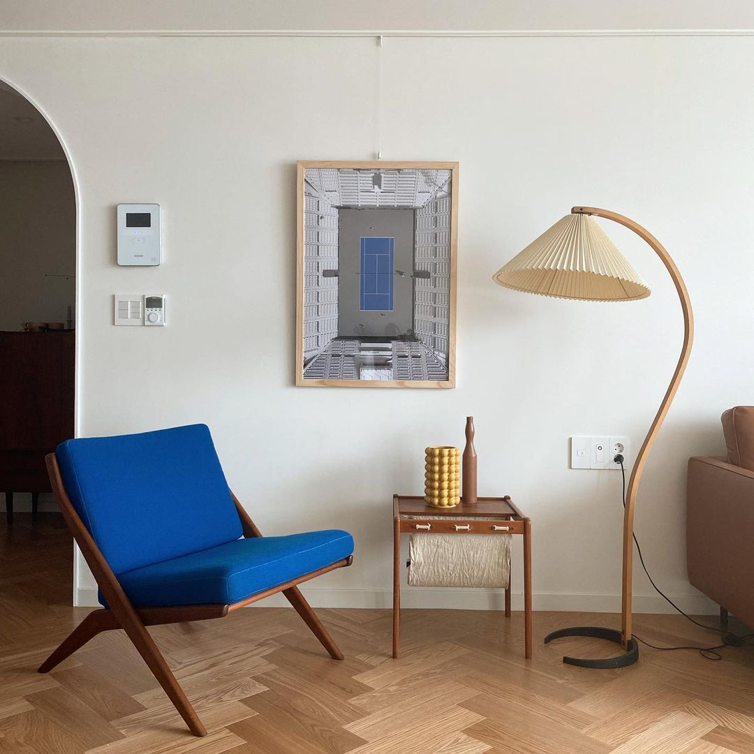 Viaro houten vloerlamp