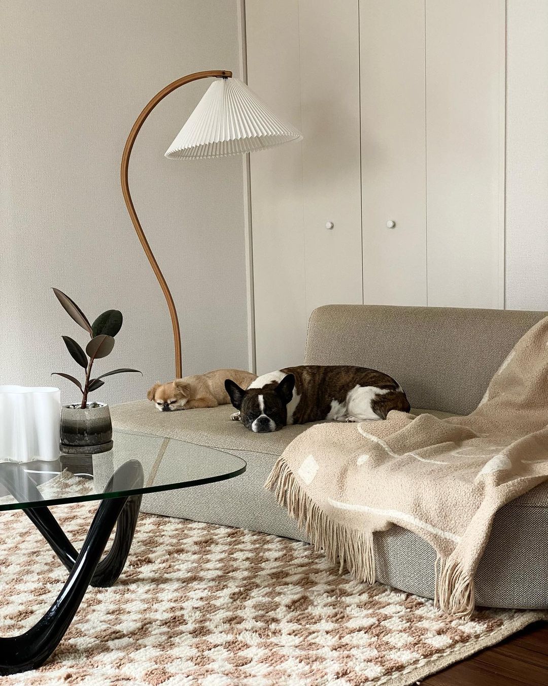 Viaro houten vloerlamp