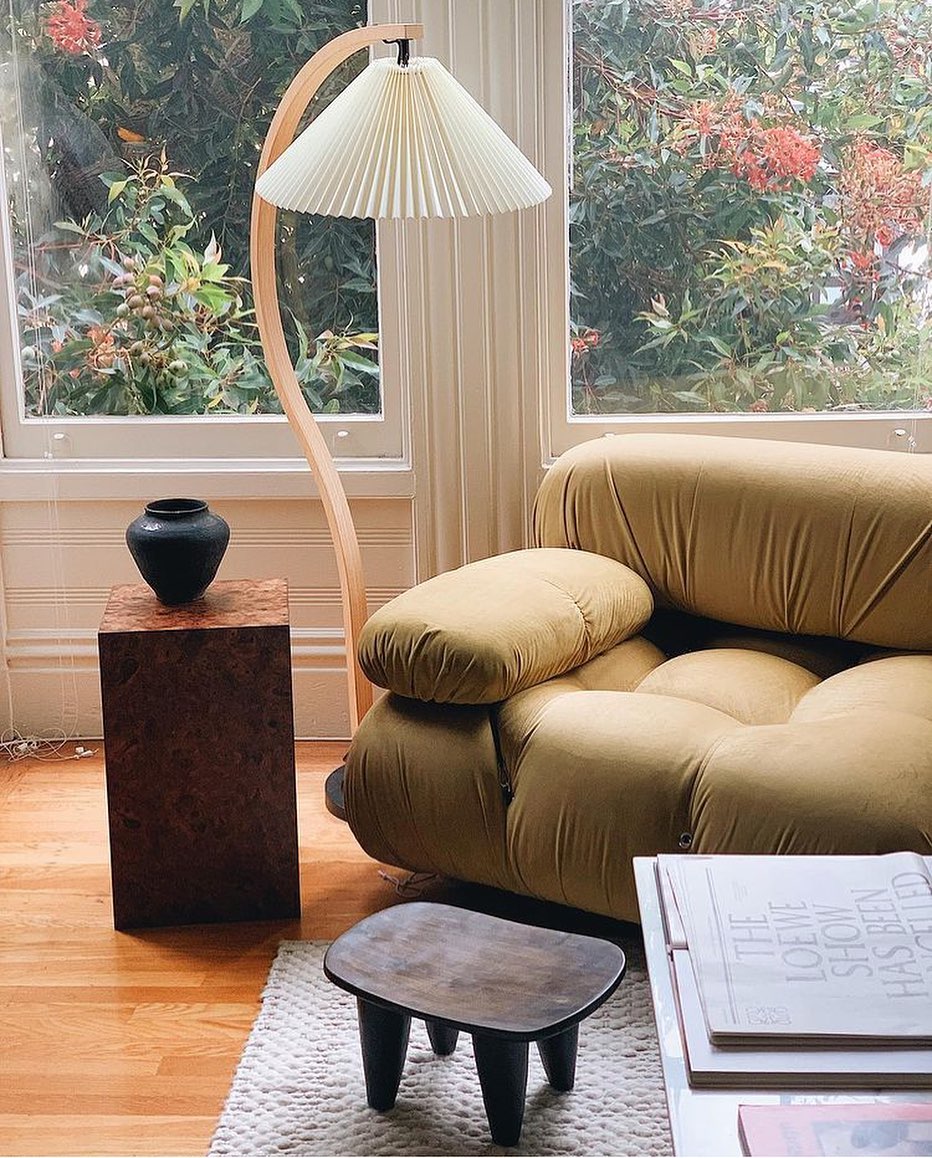 Viaro houten vloerlamp