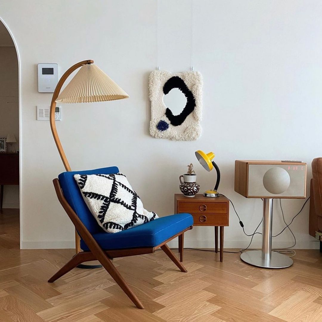 Viaro houten vloerlamp