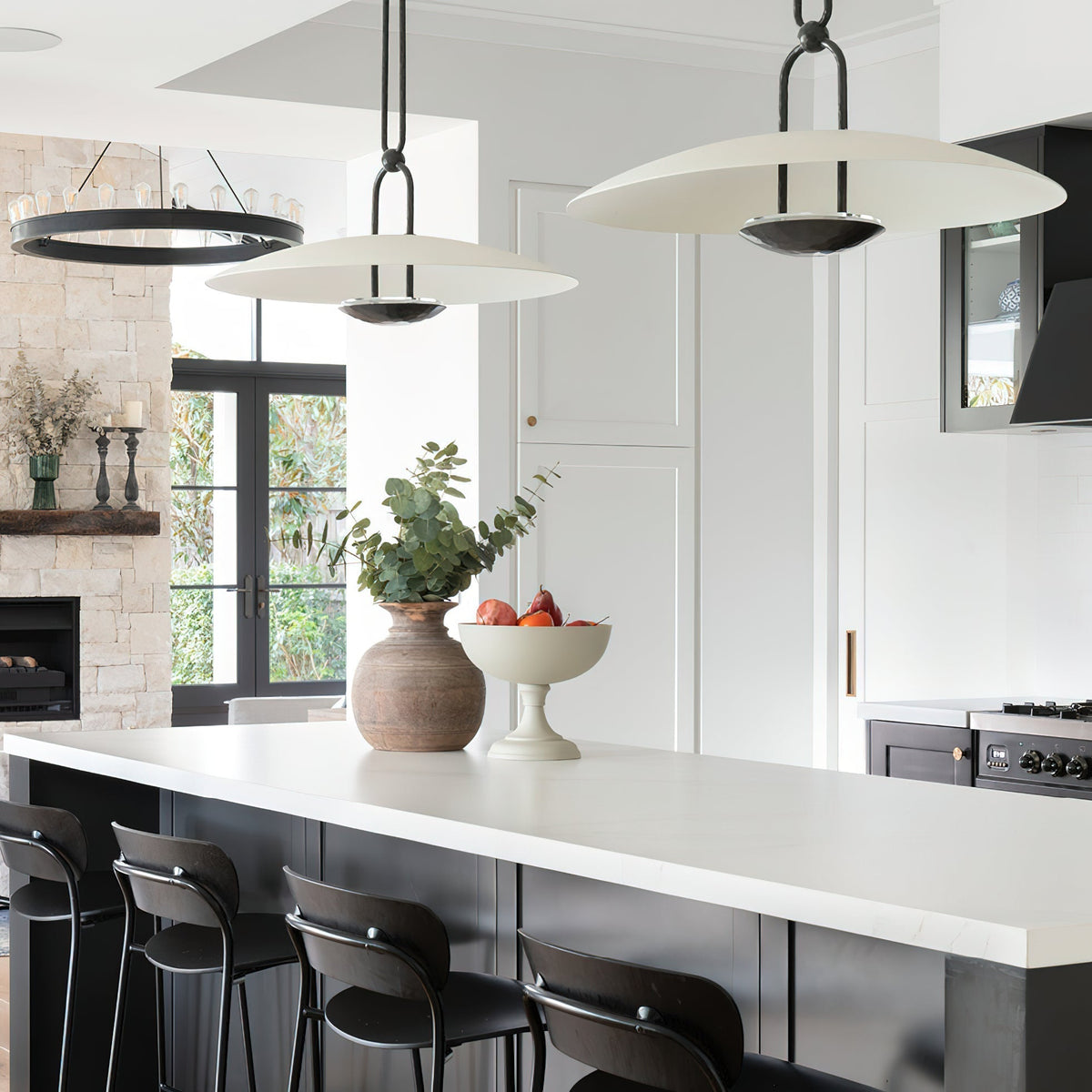 Orialette hanglamp van messing met goudkleurige afwerking
