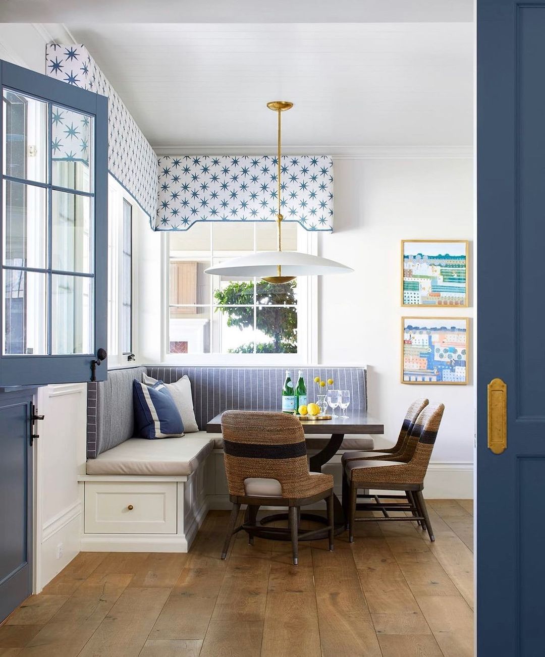 Orialette hanglamp van messing met goudkleurige afwerking