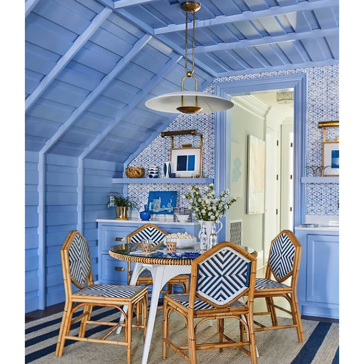 Orialette hanglamp van messing met goudkleurige afwerking
