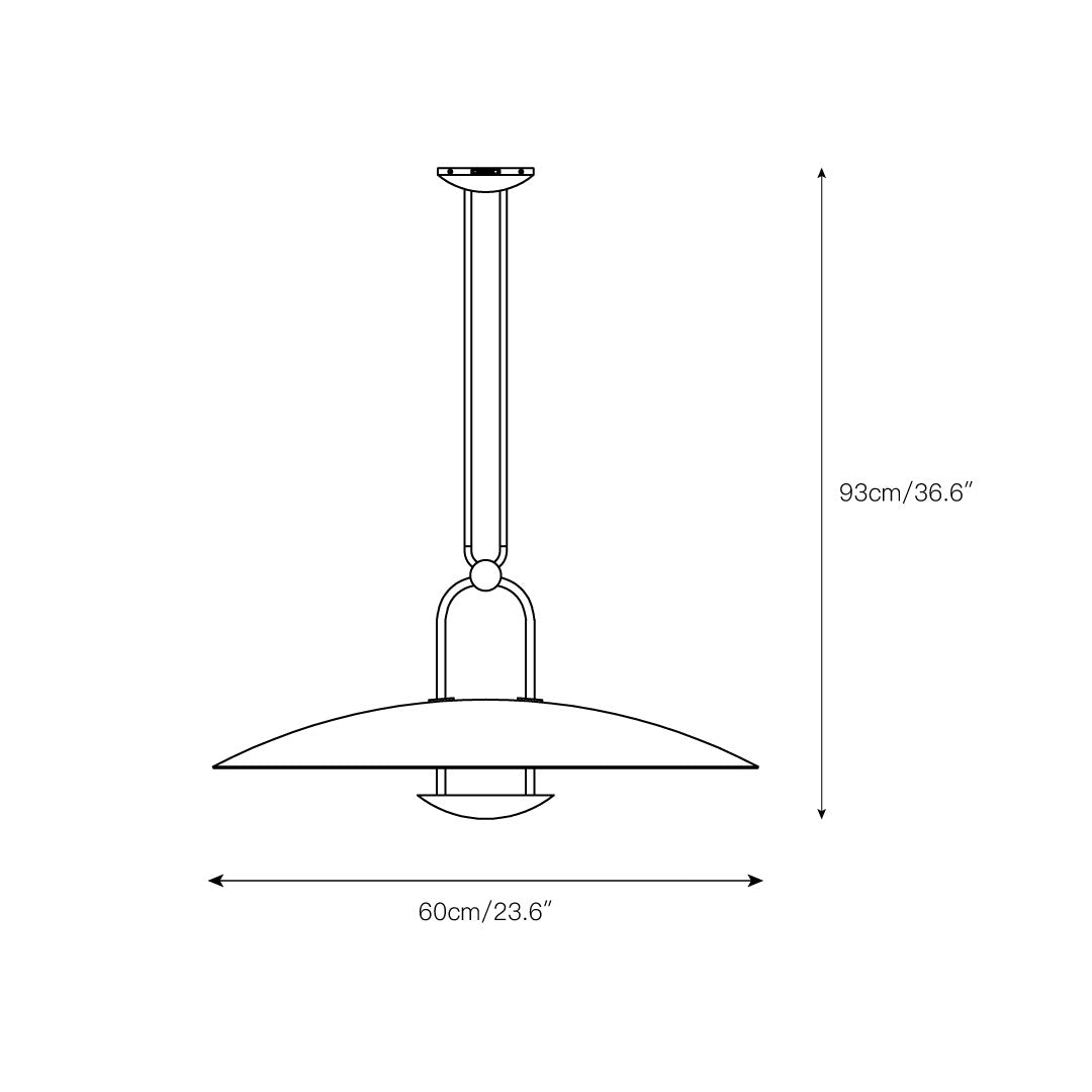 Orialette hanglamp van messing met goudkleurige afwerking