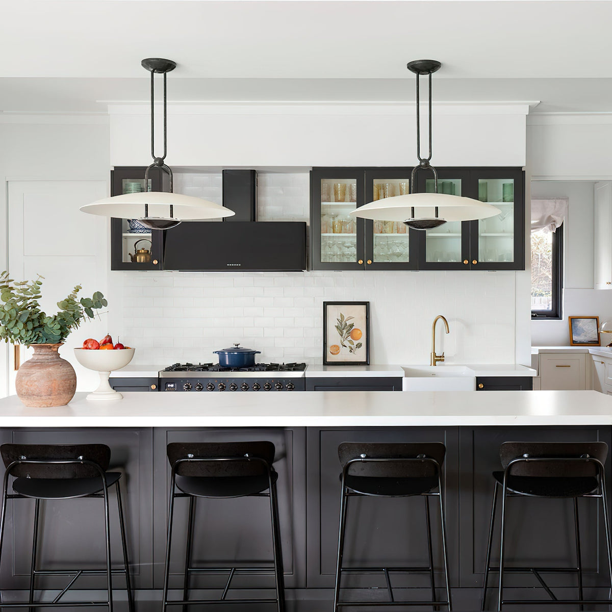 Orialette hanglamp van messing met goudkleurige afwerking