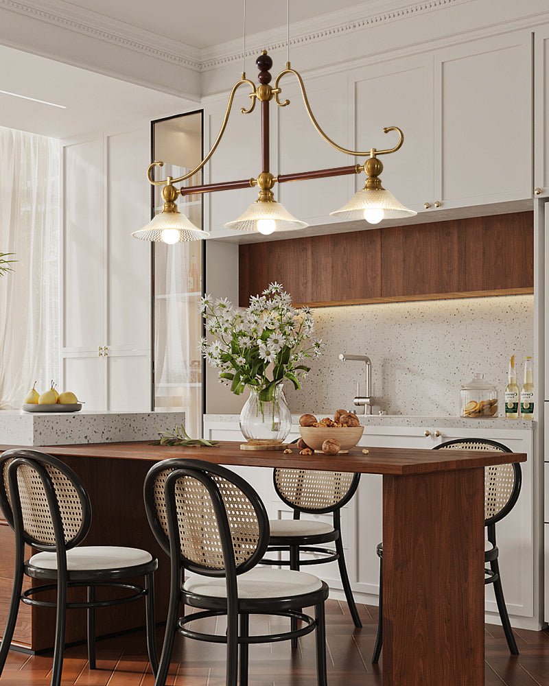Ivvinisra elegantie Vintage Island Houten hanglamp