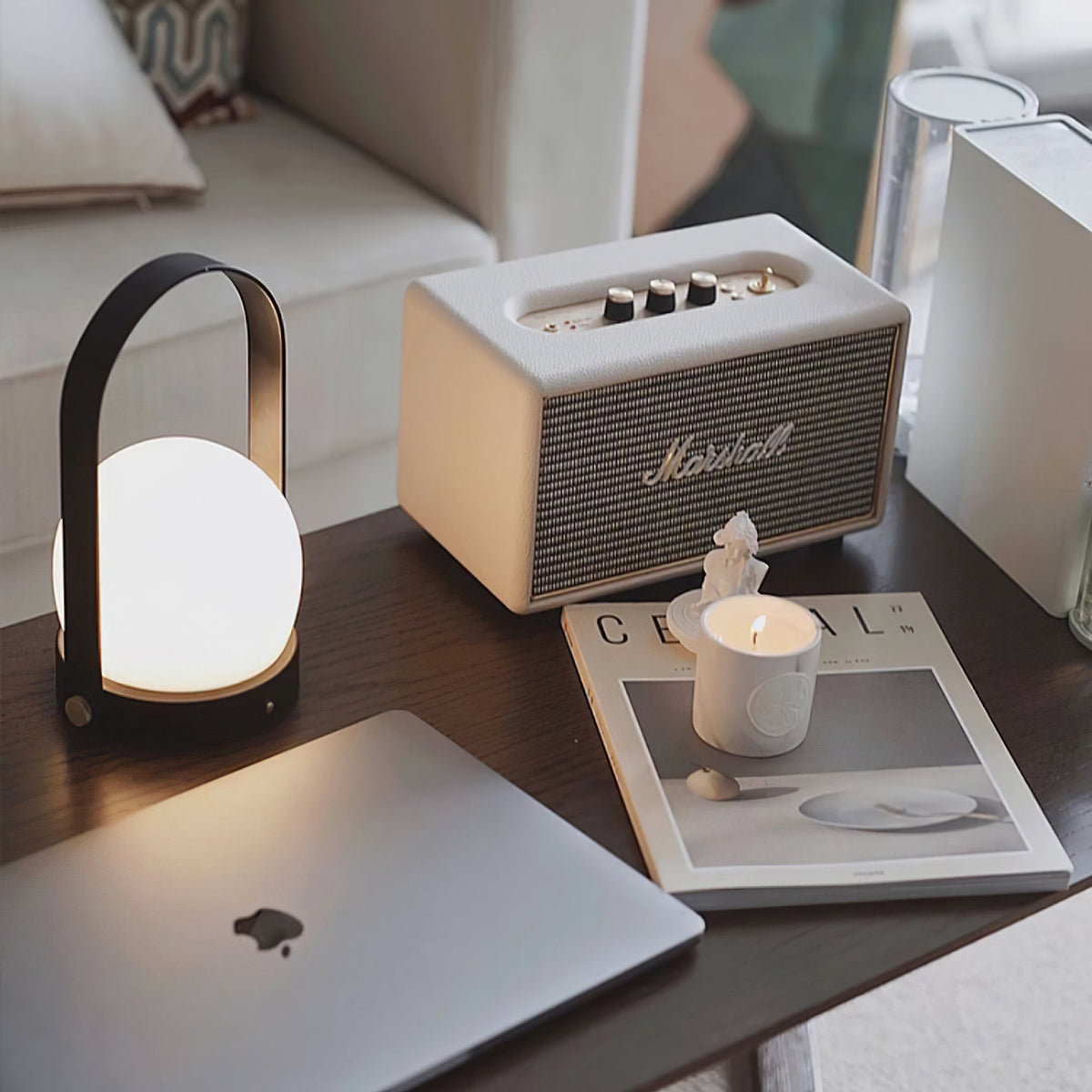 Zenon Minimalistische glazen tafellamp
