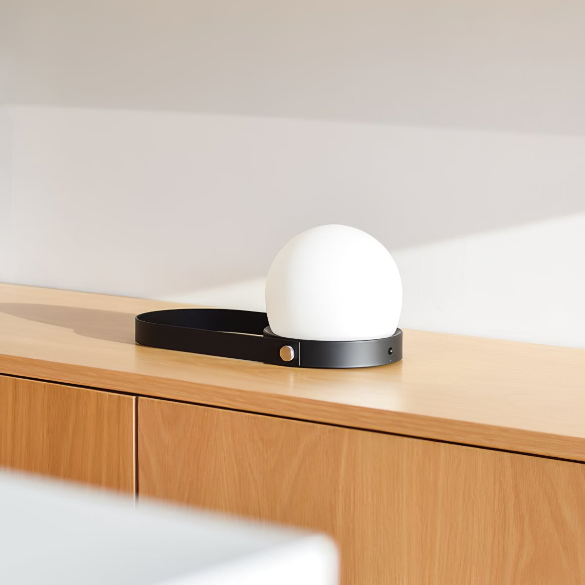 Zenon Minimalistische glazen tafellamp