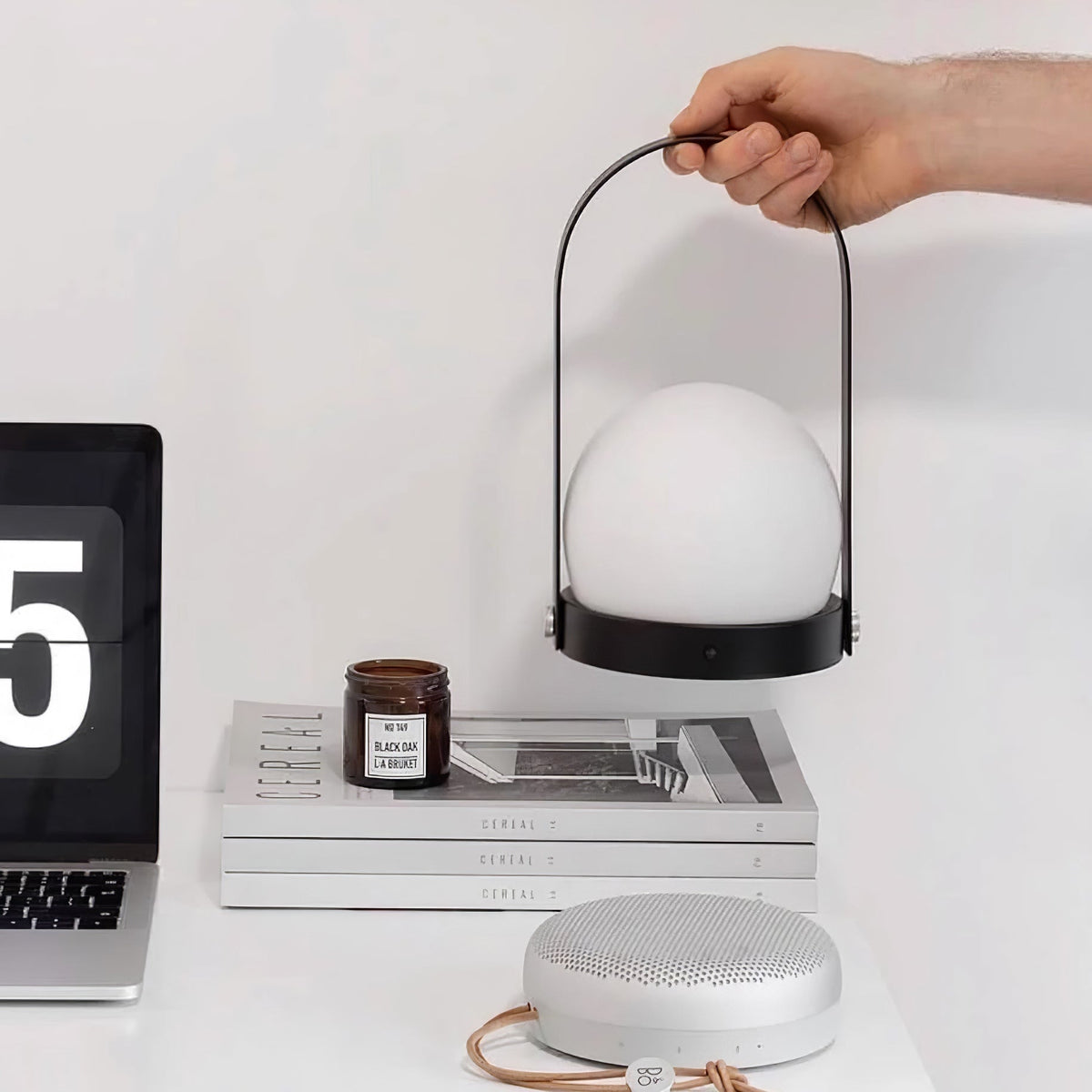 Zenon Minimalistische glazen tafellamp