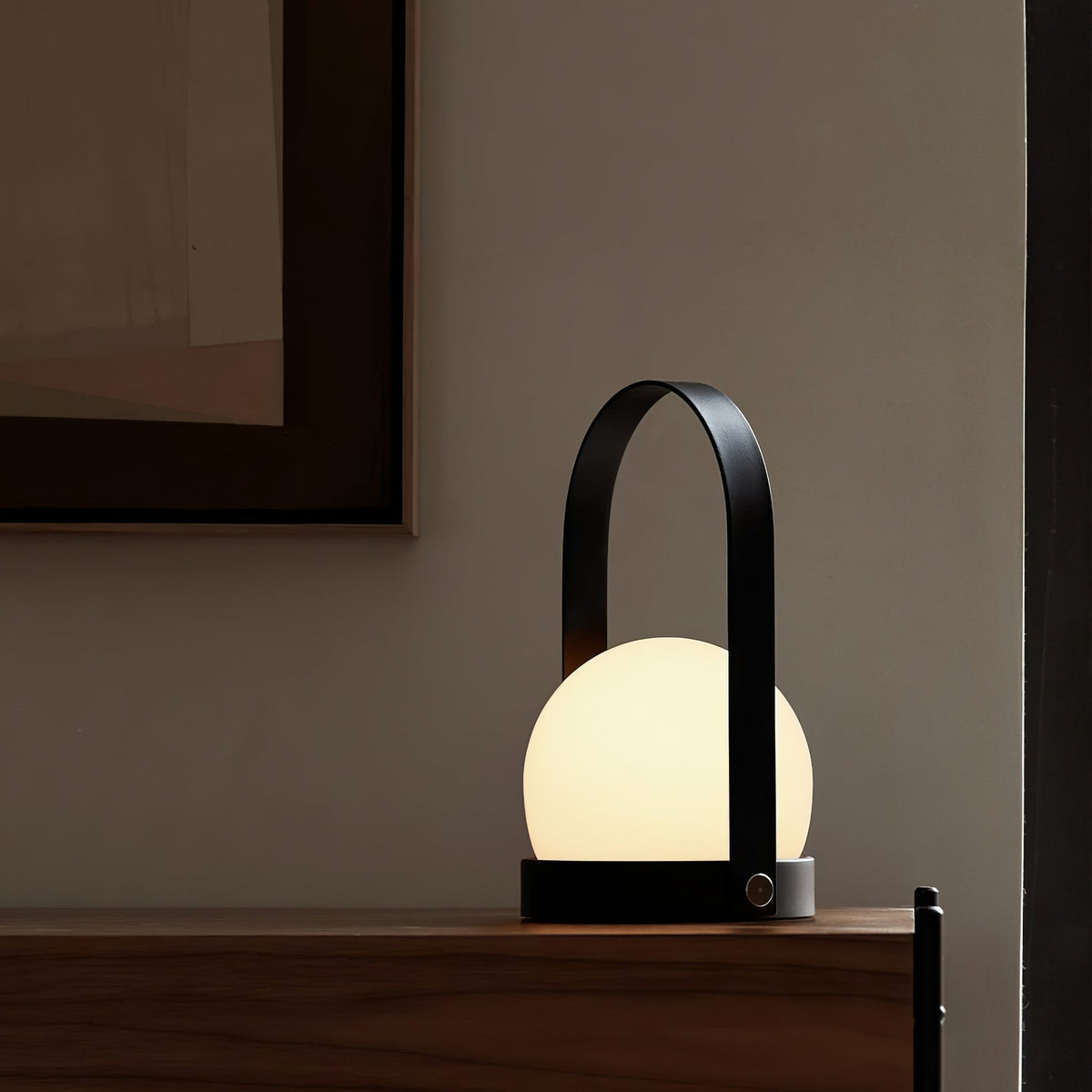 Zenon Minimalistische glazen tafellamp