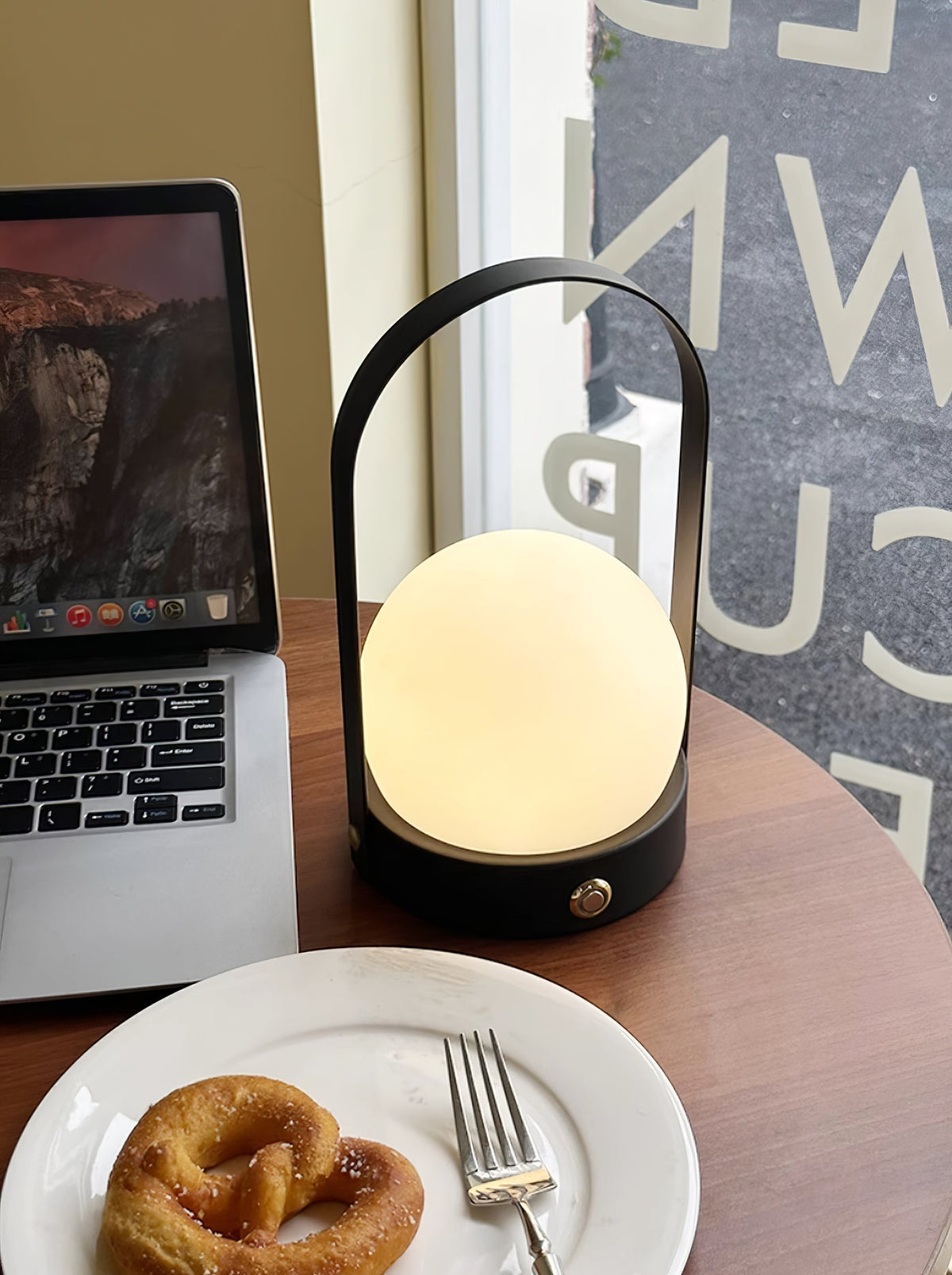 Zenon Minimalistische glazen tafellamp