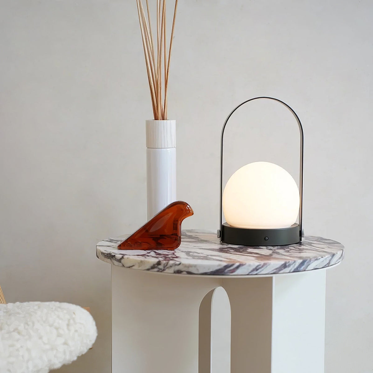 Zenon Minimalistische glazen tafellamp