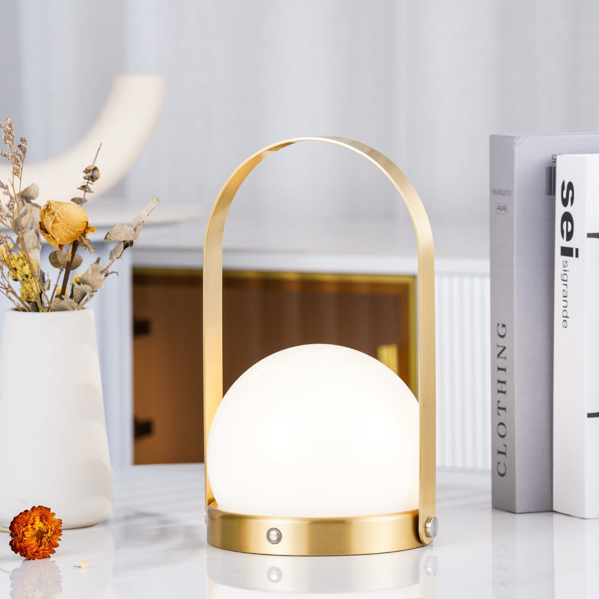 Zenon Minimalistische glazen tafellamp
