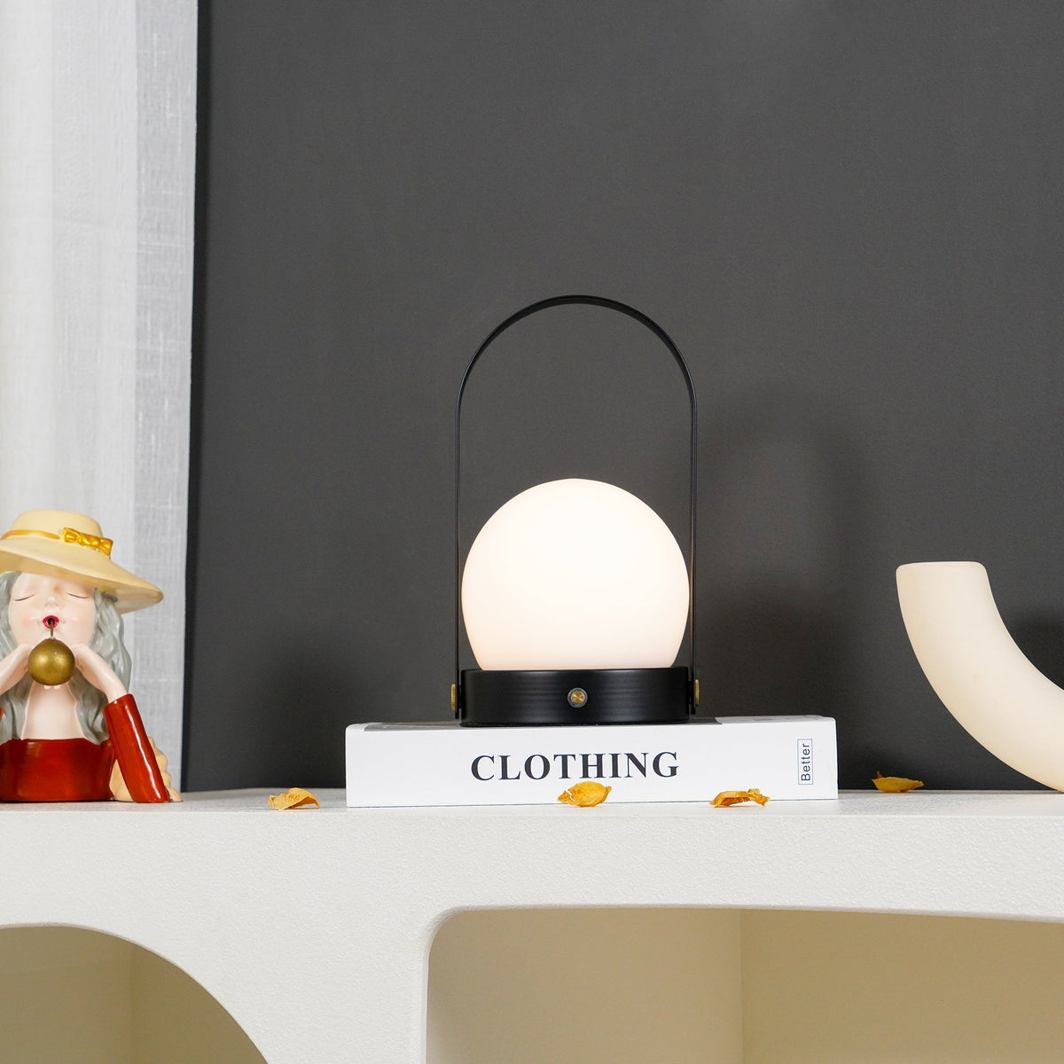 Zenon Minimalistische glazen tafellamp