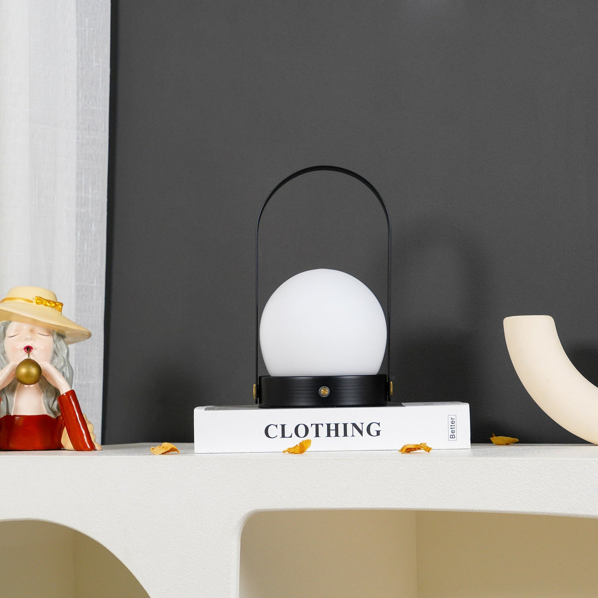 Zenon Minimalistische glazen tafellamp