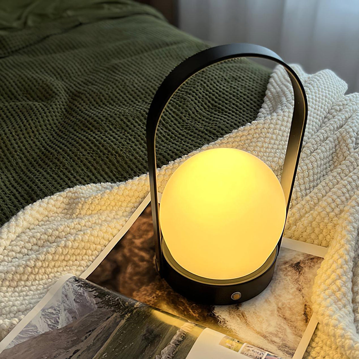Zenon Minimalistische glazen tafellamp