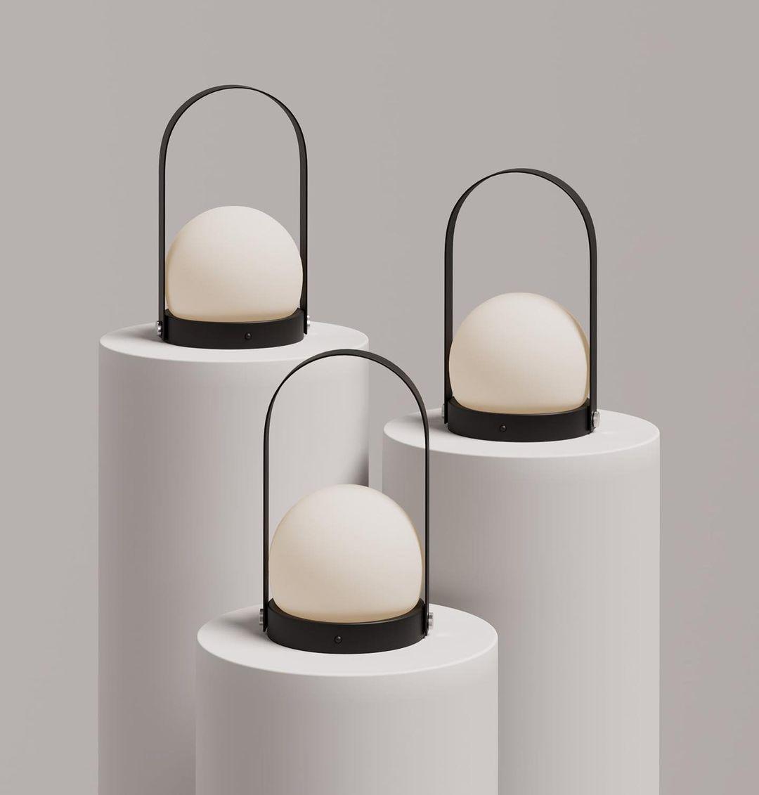 Zenon Minimalistische glazen tafellamp