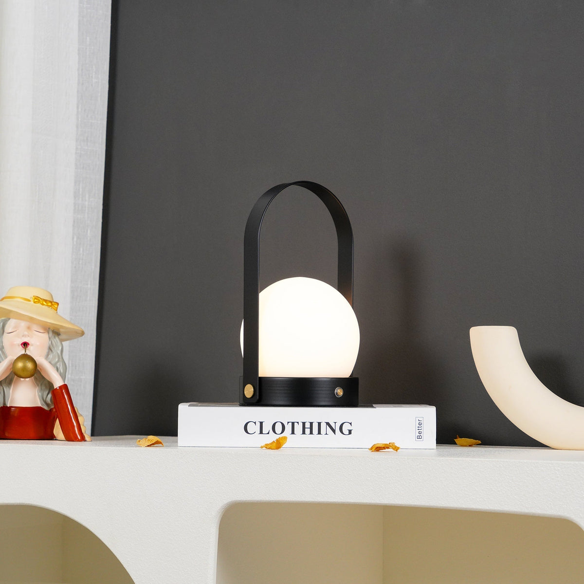 Zenon Minimalistische glazen tafellamp