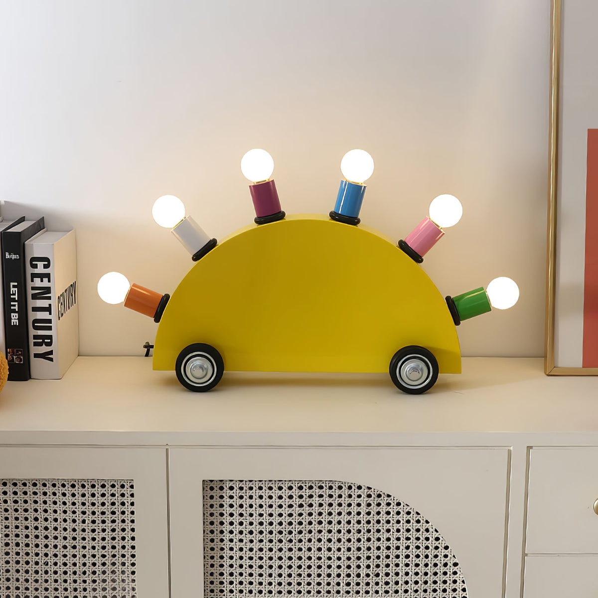 Mirerette tafellamp kleurrijk auto kinderkamer