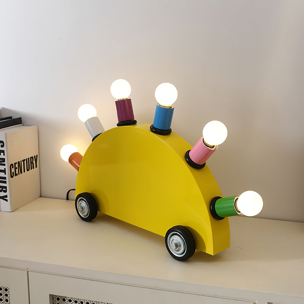 Mirerette tafellamp kleurrijk auto kinderkamer