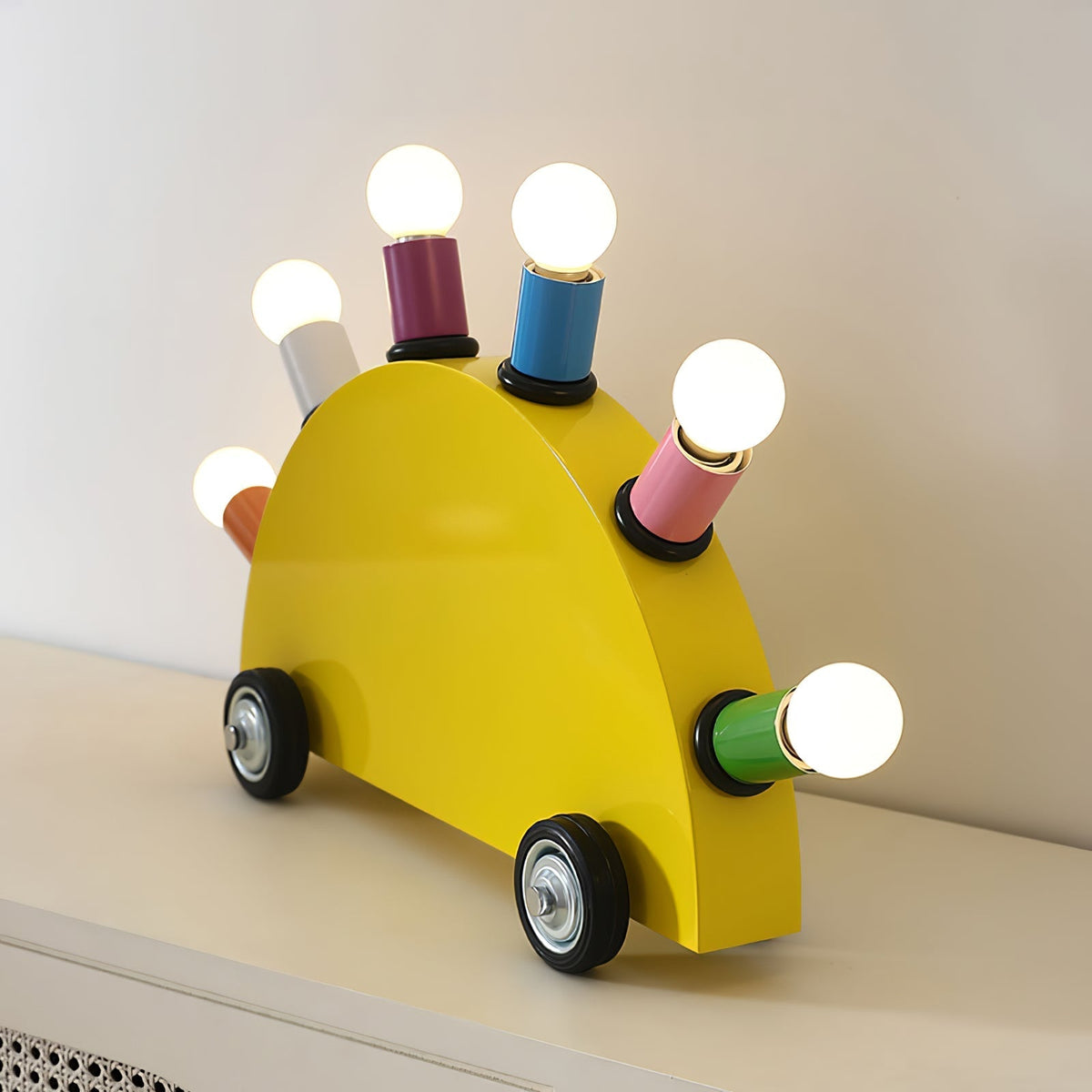 Mirerette tafellamp kleurrijk auto kinderkamer