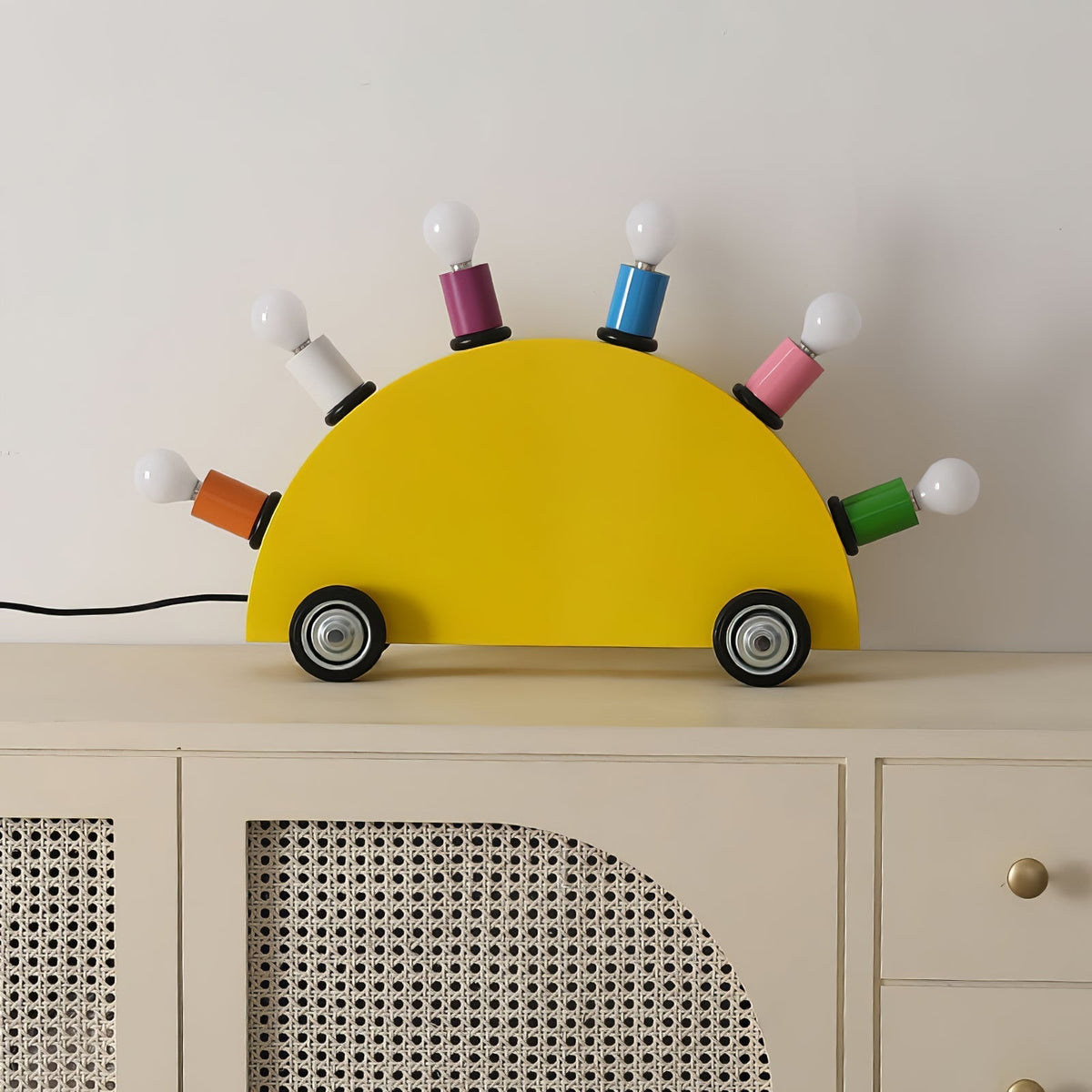 Mirerette tafellamp kleurrijk auto kinderkamer