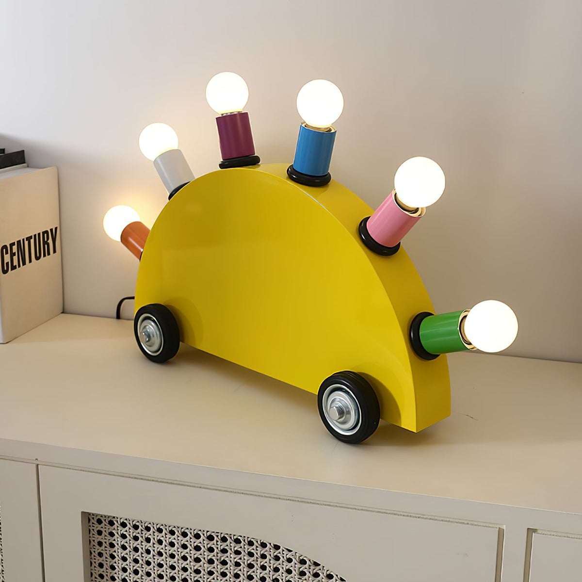 Mirerette tafellamp kleurrijk auto kinderkamer