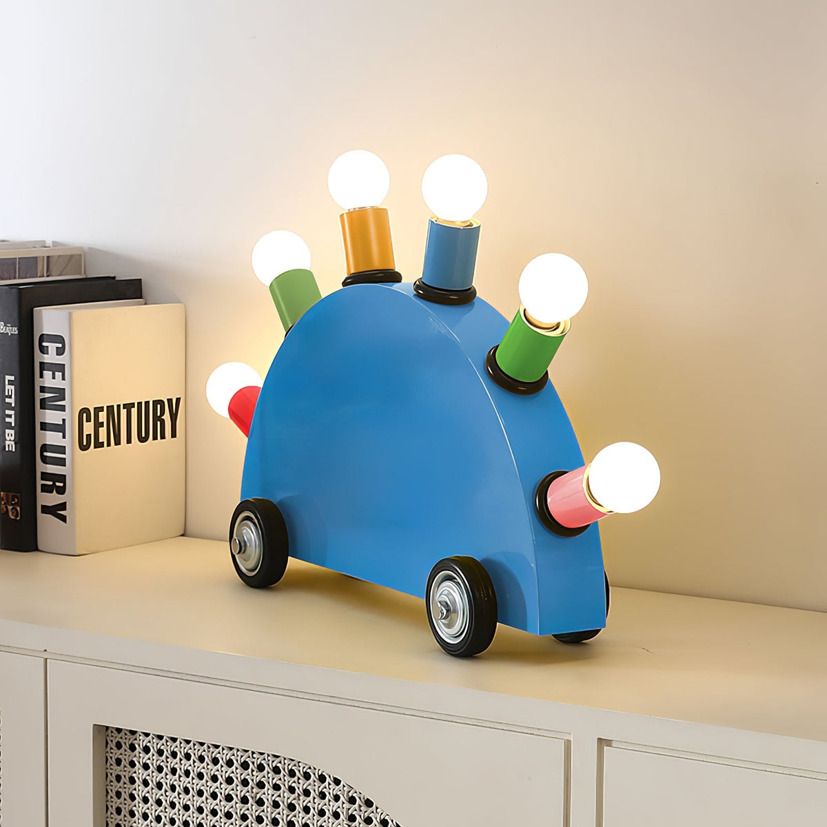 Mirerette tafellamp kleurrijk auto kinderkamer