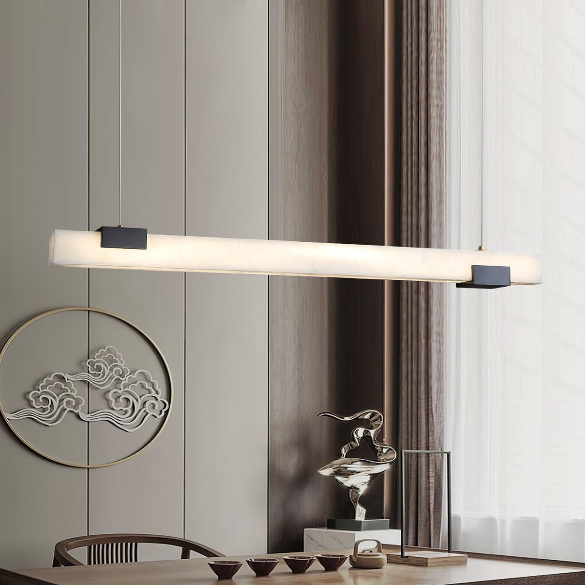 Mivel Minimalistische hanglamp van albast