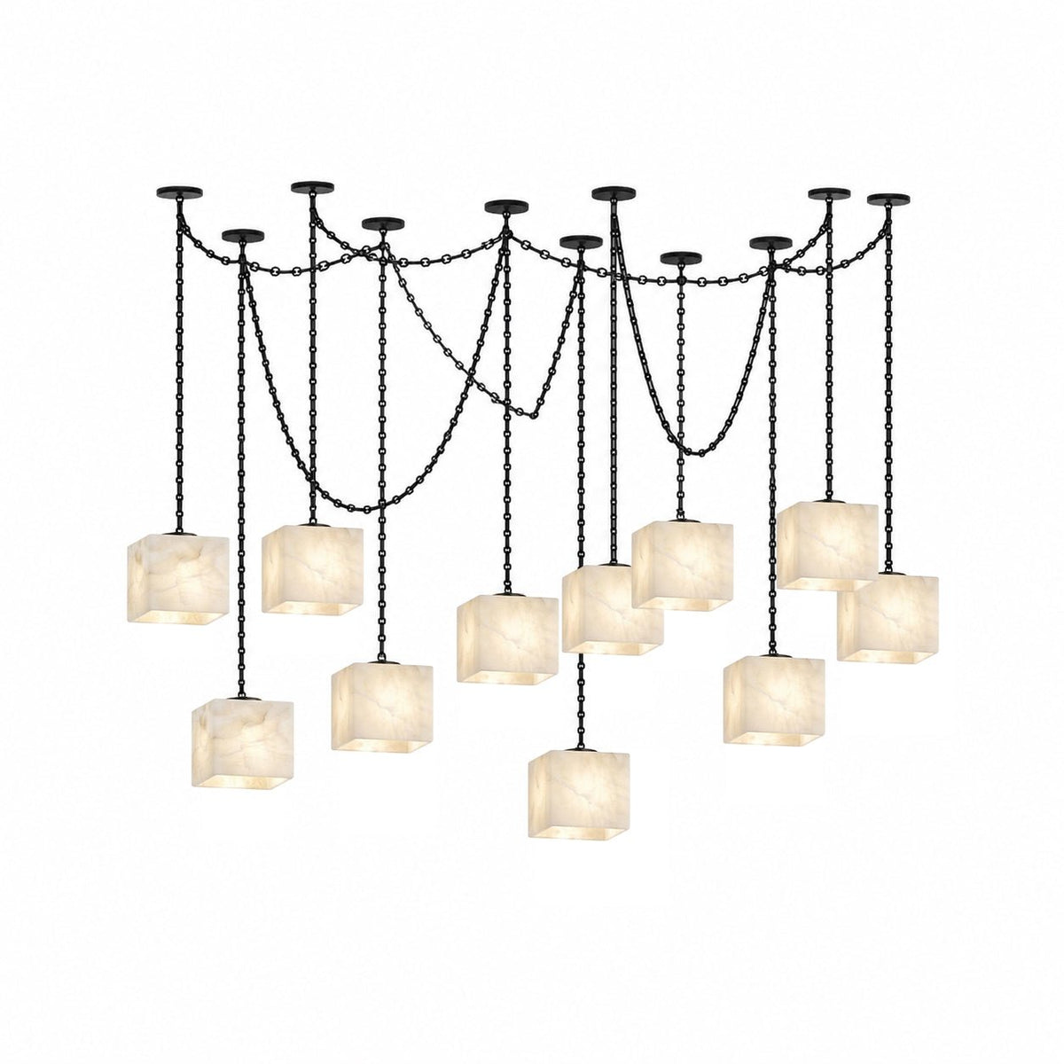 Octavian Cascade Chain Cube Kroonluchter
