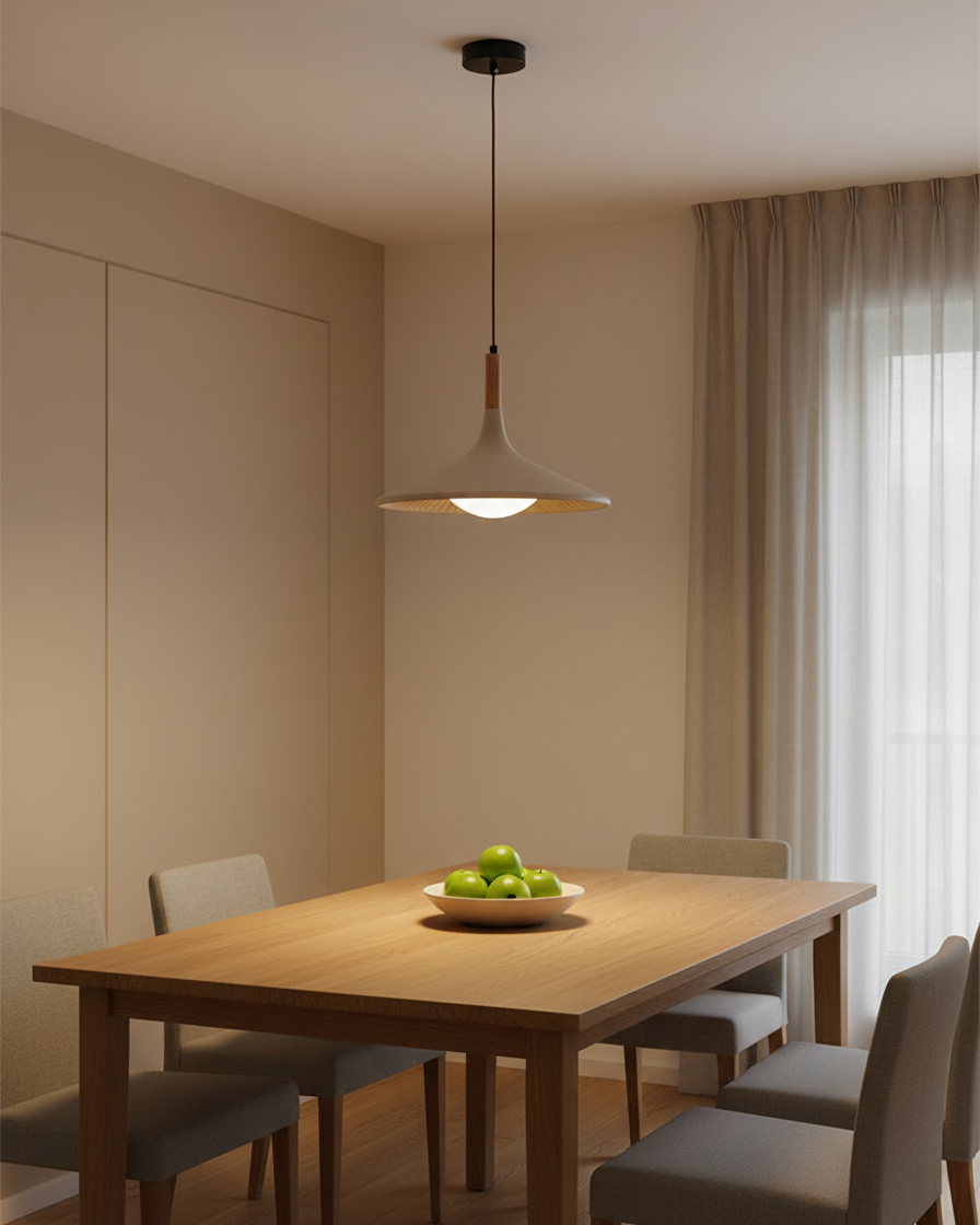 Houten hanglamp