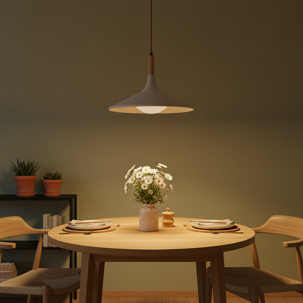 Houten hanglamp