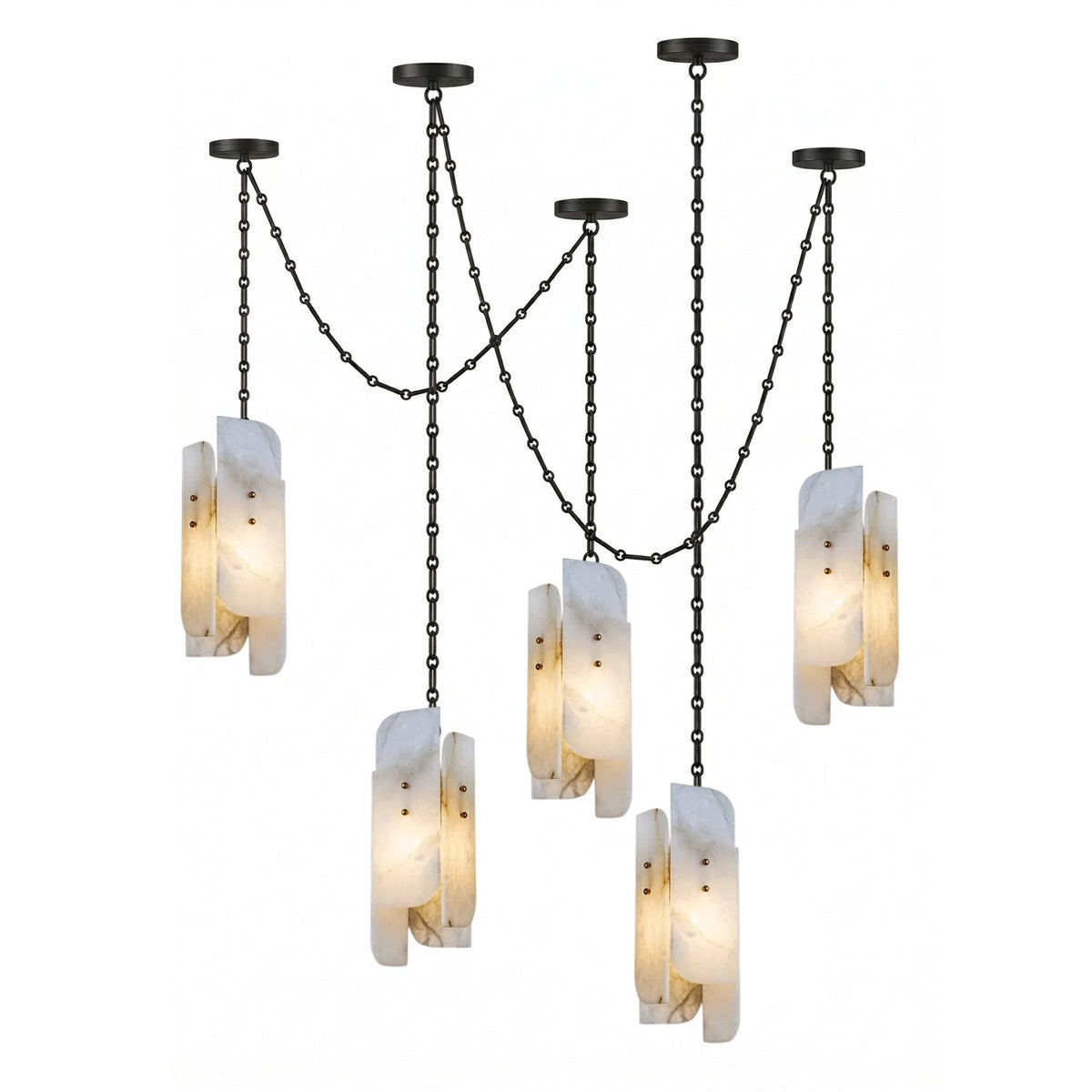 Aurevian Cascading Chain Cluster Kroonluchter
