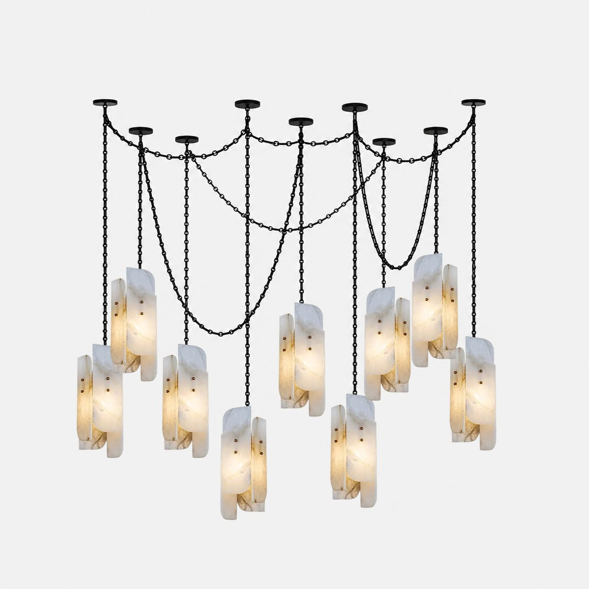 Aurevian Cascading Chain Cluster Kroonluchter