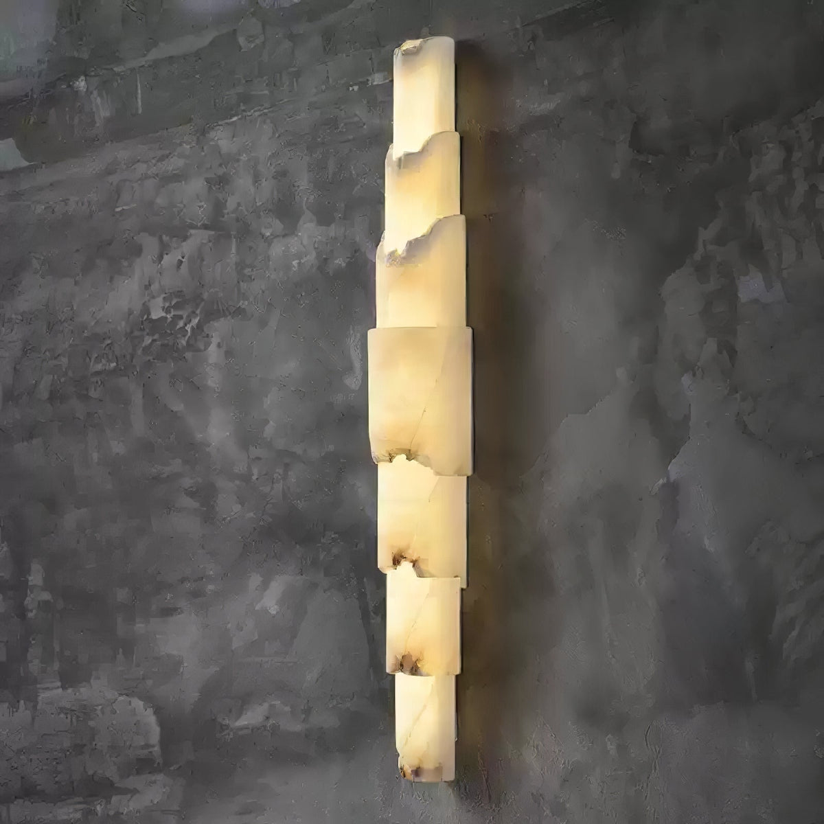 Caspian meelagen-albasten wandlamp