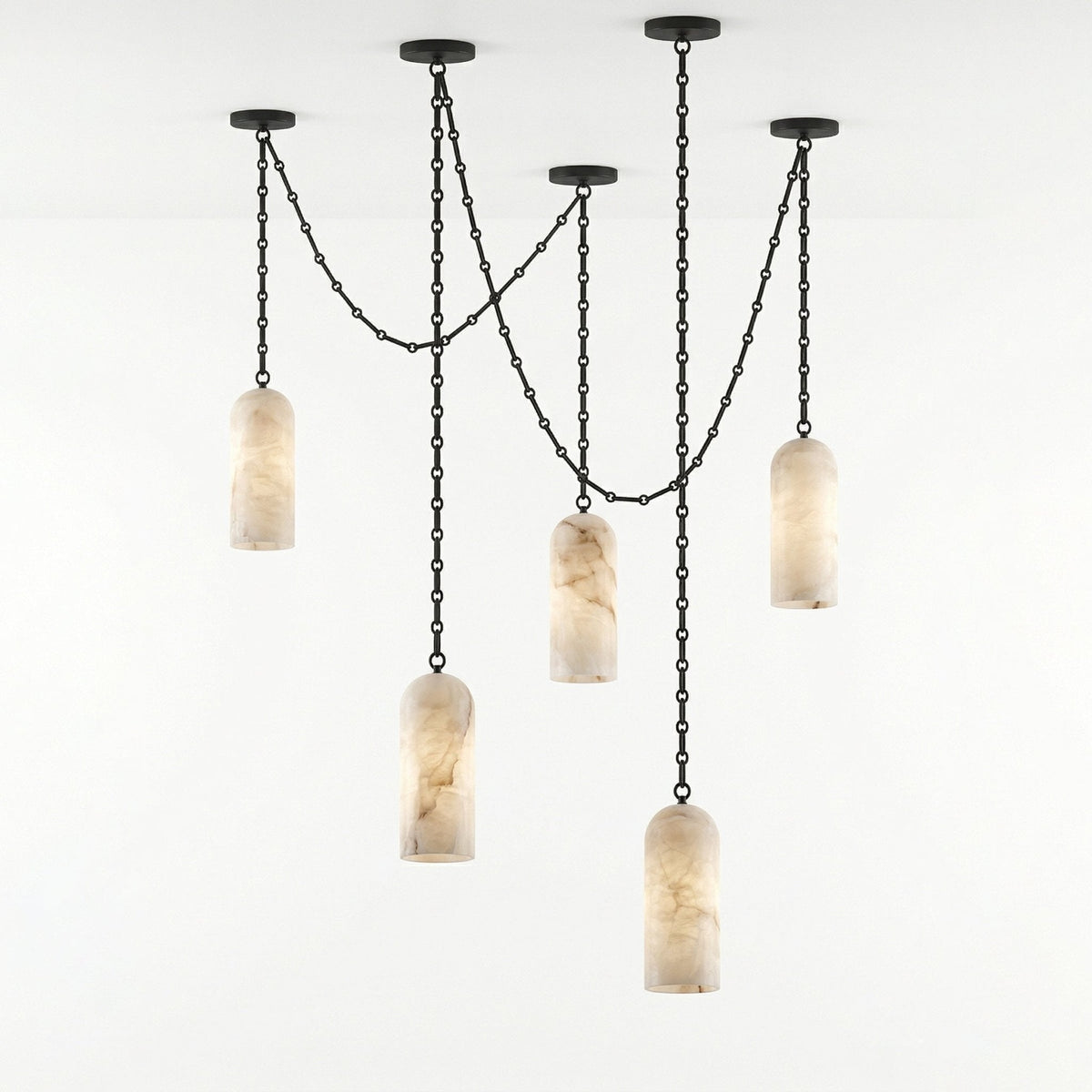 Auberon cascading chain capsule kroonluchter