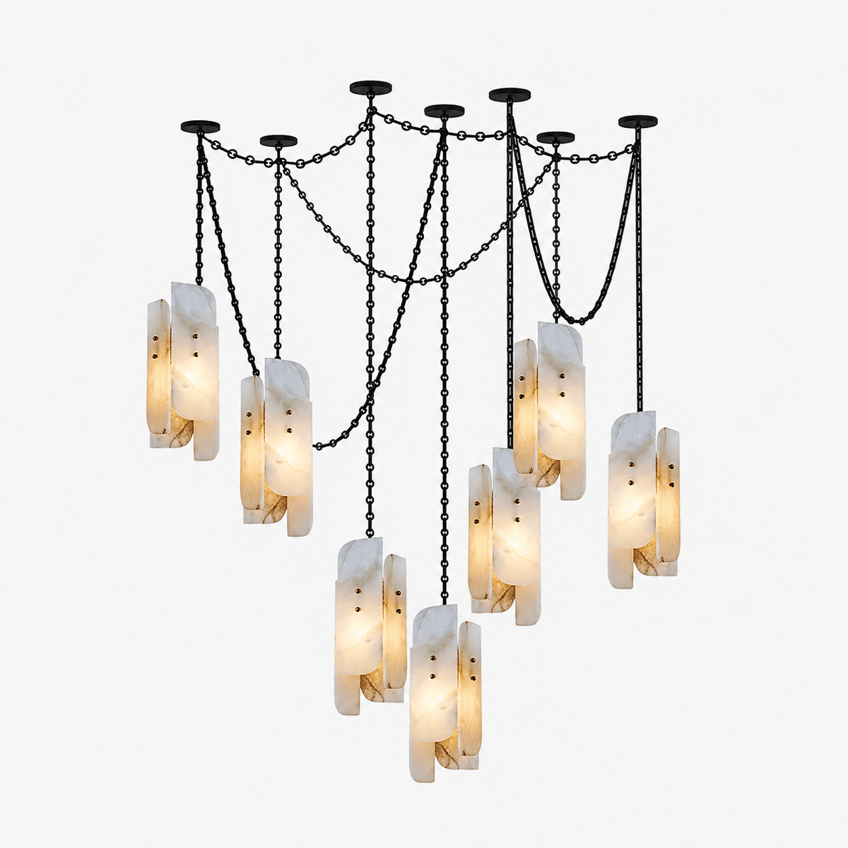 Aurevian Cascading Chain Cluster Kroonluchter