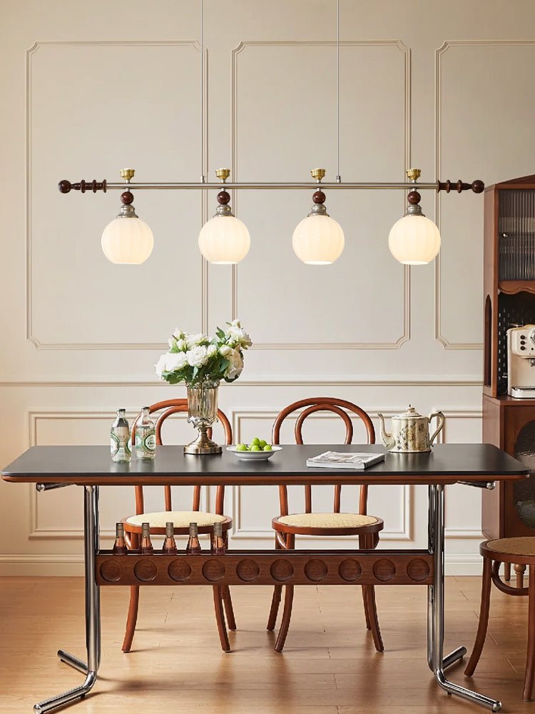 Otheia elegantie Vintage Lineaire hanglamp van Hout