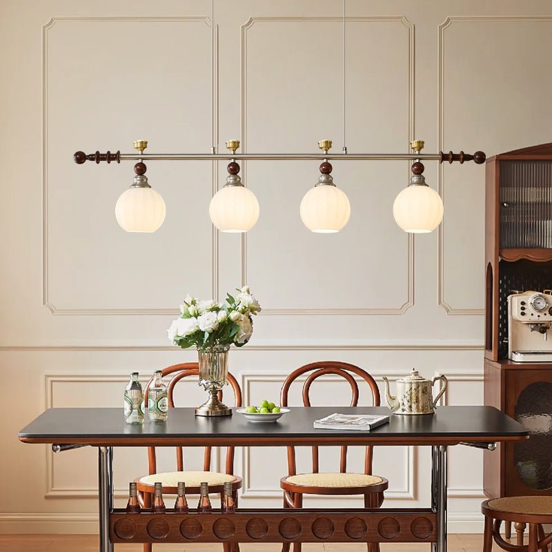 Otheia elegantie Vintage Lineaire hanglamp van Hout