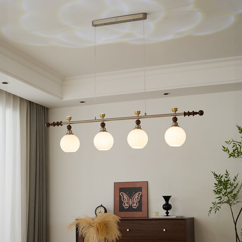 Otheia elegantie Vintage Lineaire hanglamp van Hout