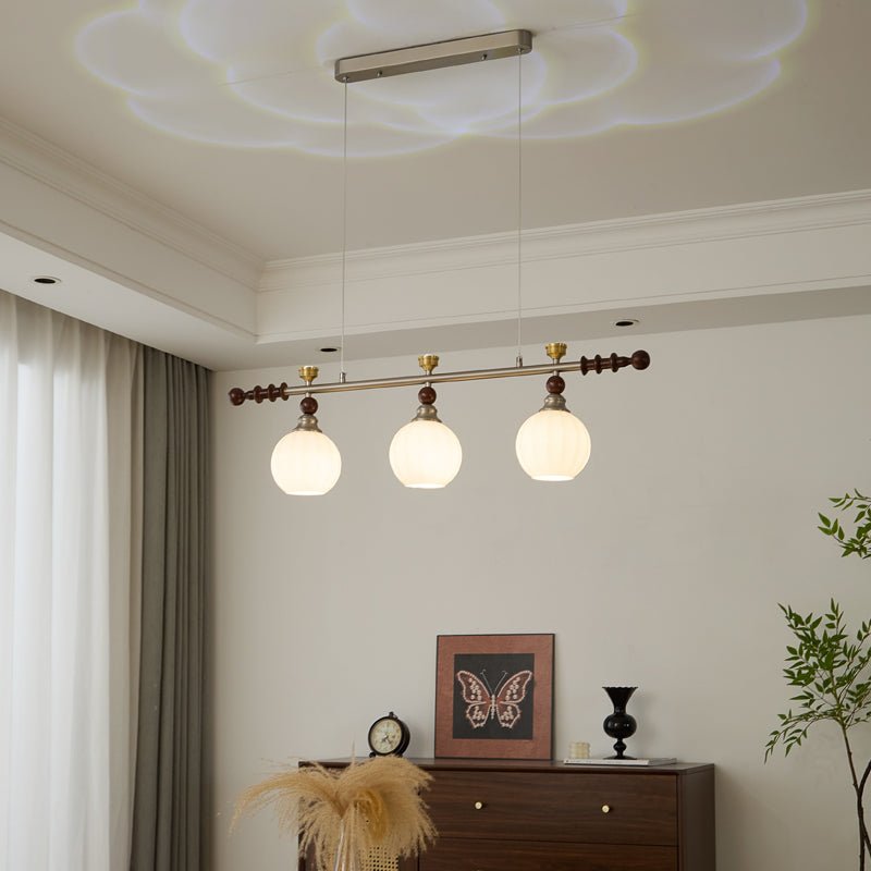 Otheia elegantie Vintage Lineaire hanglamp van Hout