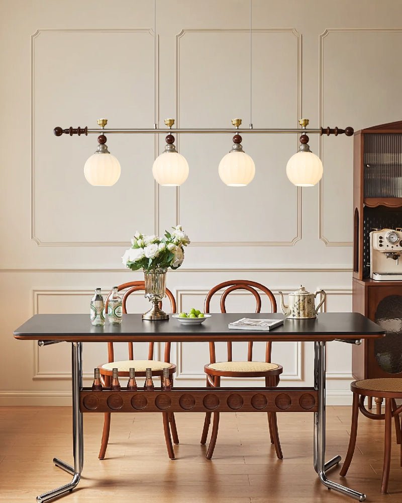 Otheia elegantie Vintage Lineaire hanglamp van Hout