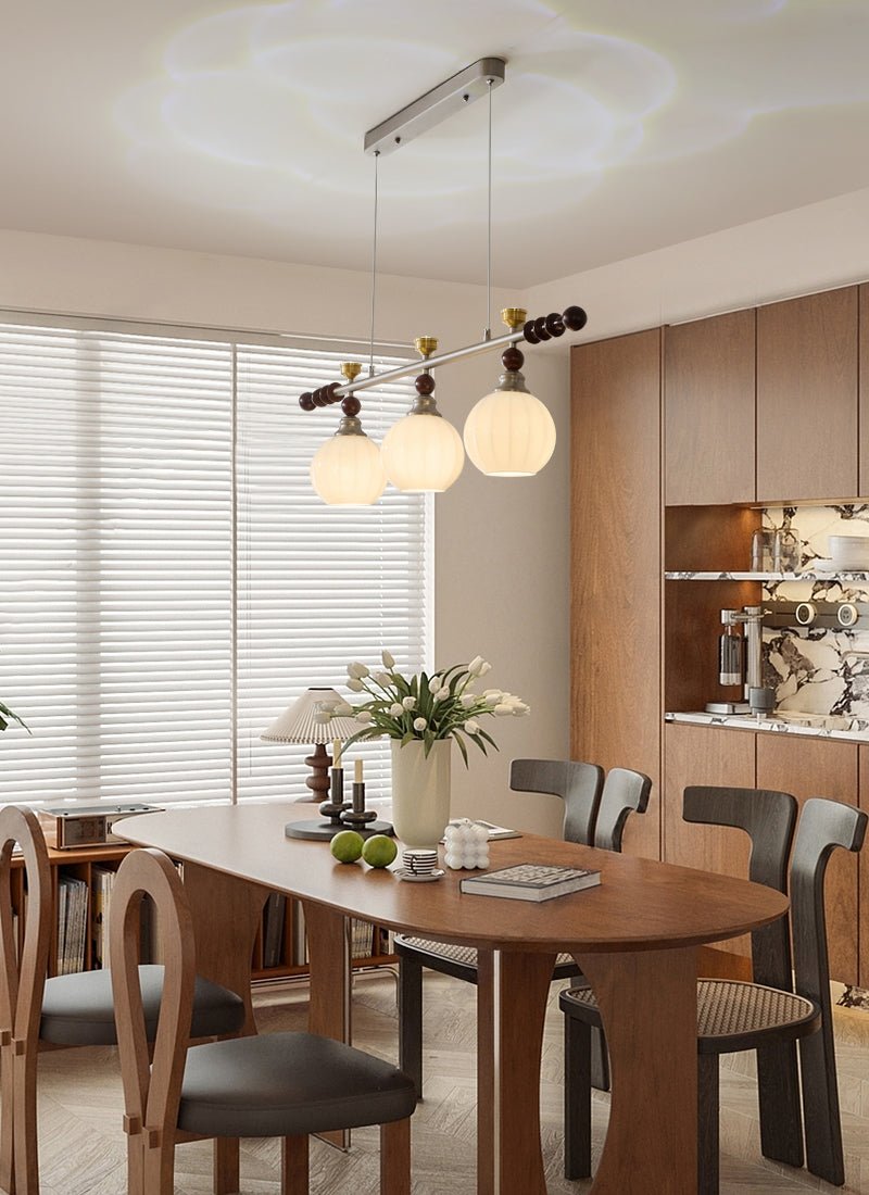 Otheia elegantie Vintage Lineaire hanglamp van Hout