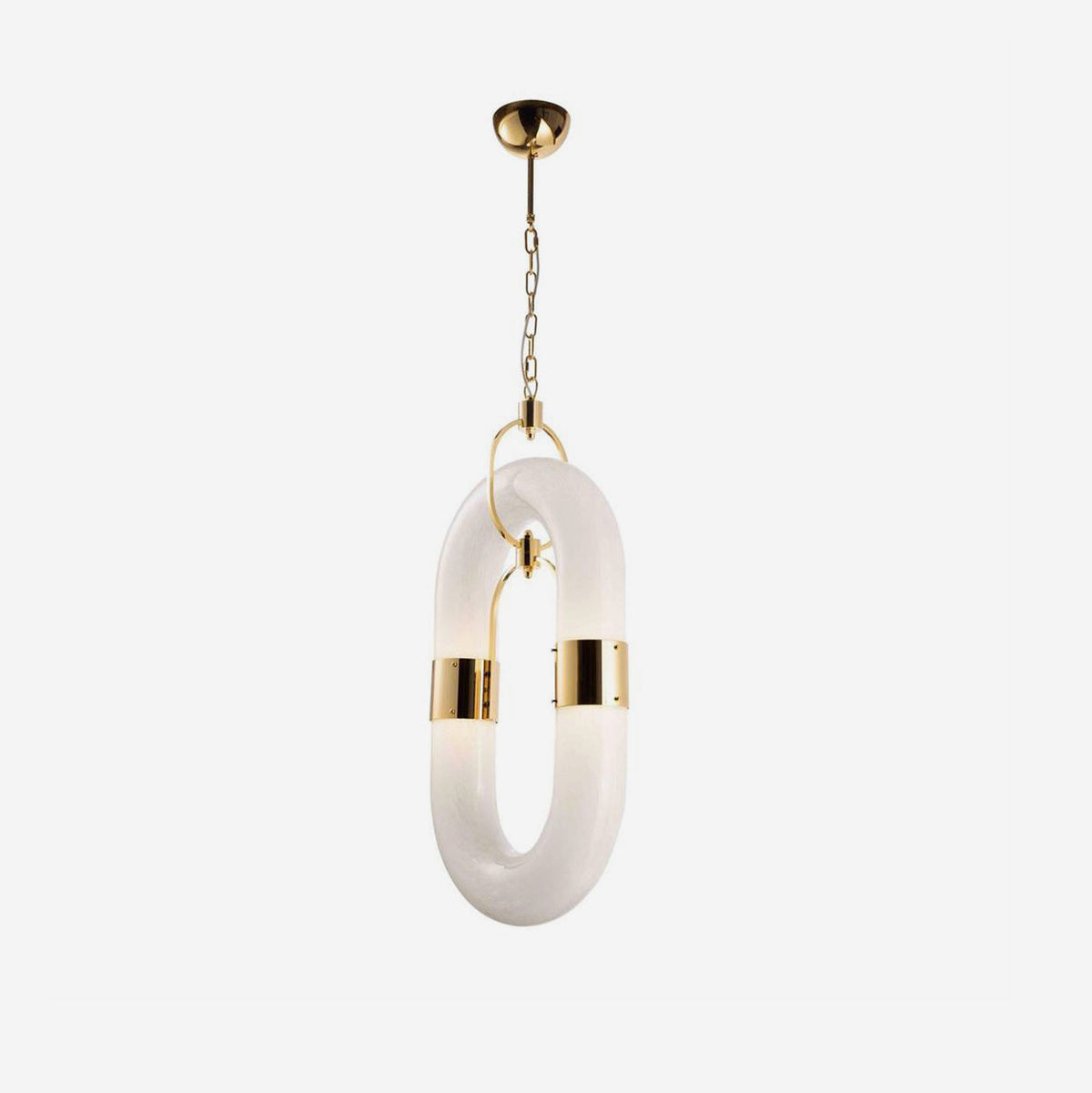Moderne hanglamp van roestvrij staal met ketting