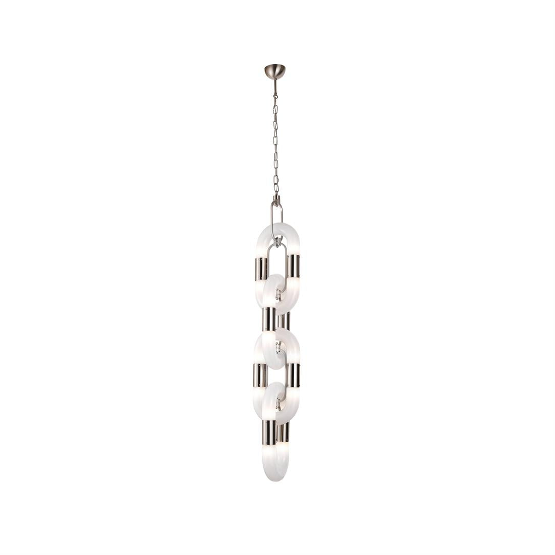 Moderne hanglamp van roestvrij staal met ketting