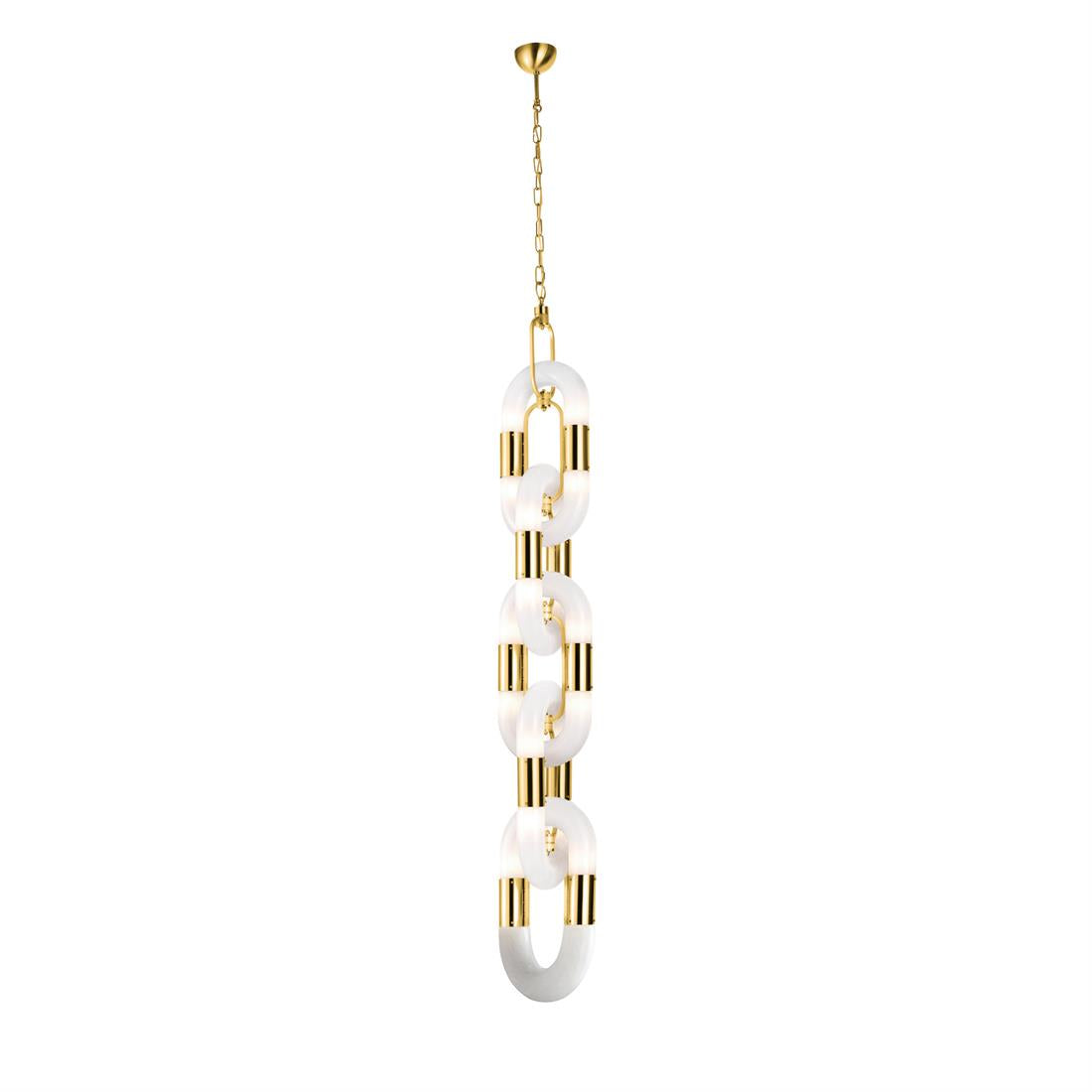 Moderne hanglamp van roestvrij staal met ketting