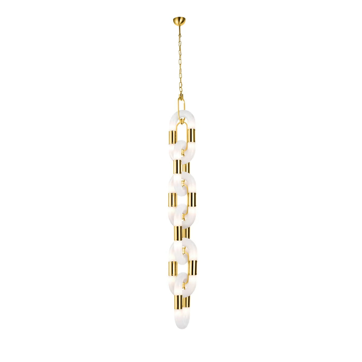 Moderne hanglamp van roestvrij staal met ketting