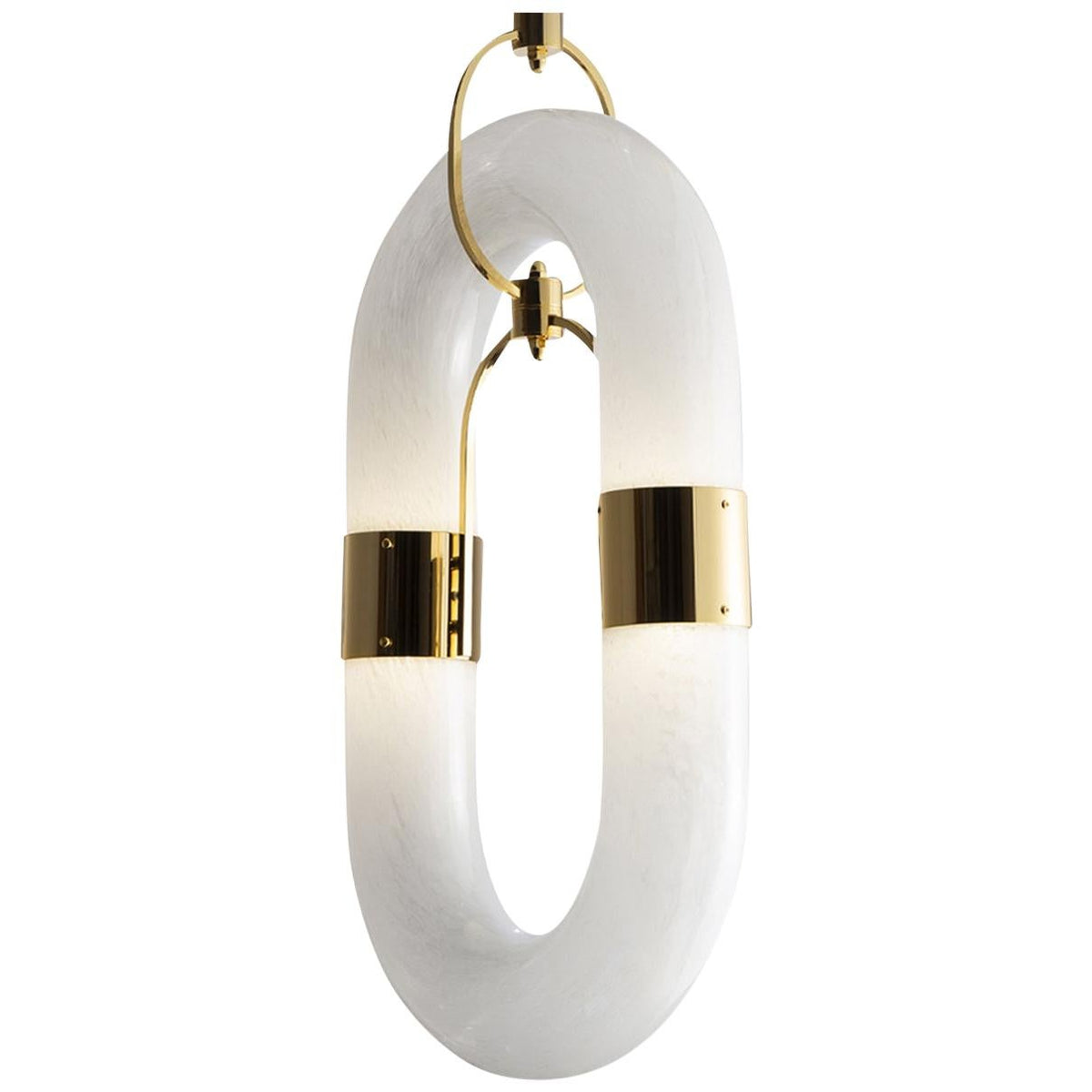Moderne hanglamp van roestvrij staal met ketting